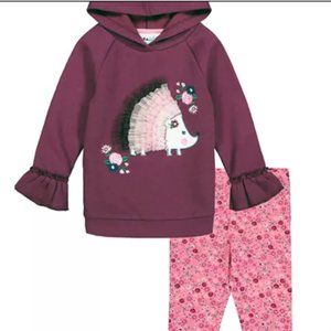 Girls Floral Hedgehog Set size 6 by Kids Headquarters